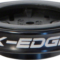 K-EDGE Gravity Cap Stem Mount for Garmin Quarter Turn Type Computers, Black / Red / Blue