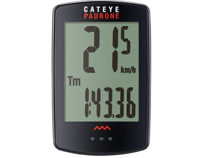 CATEYE BLACK CC-PA100W PADRONE WIRELESS BICYCLE COMPUTER     EZ to Read